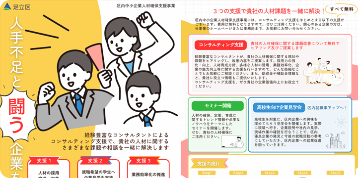 足立区　区内中小企業人材確保支援事業
